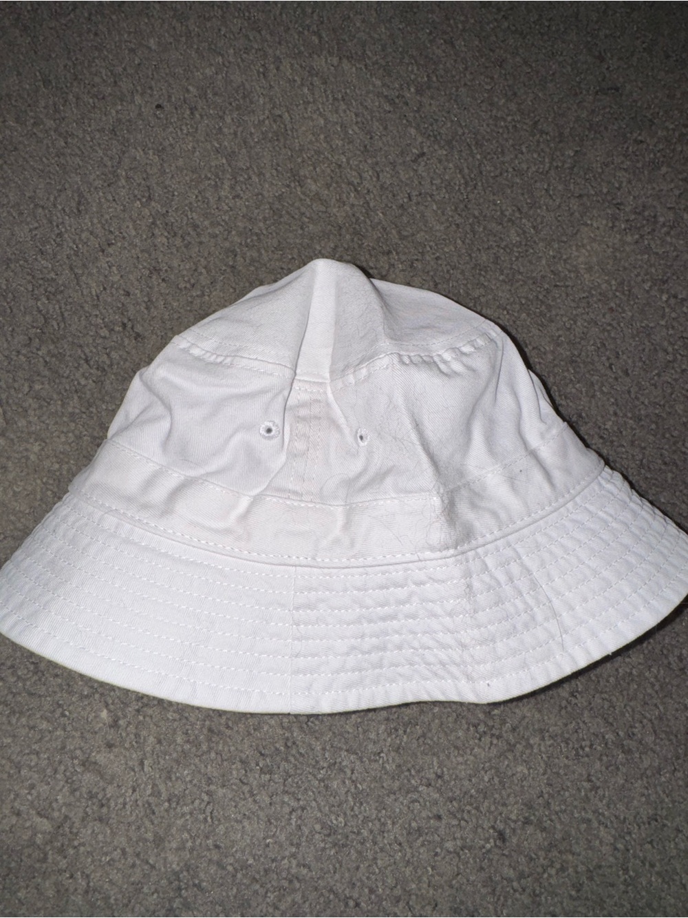 Classic White Cotton Bucket Hat for Women